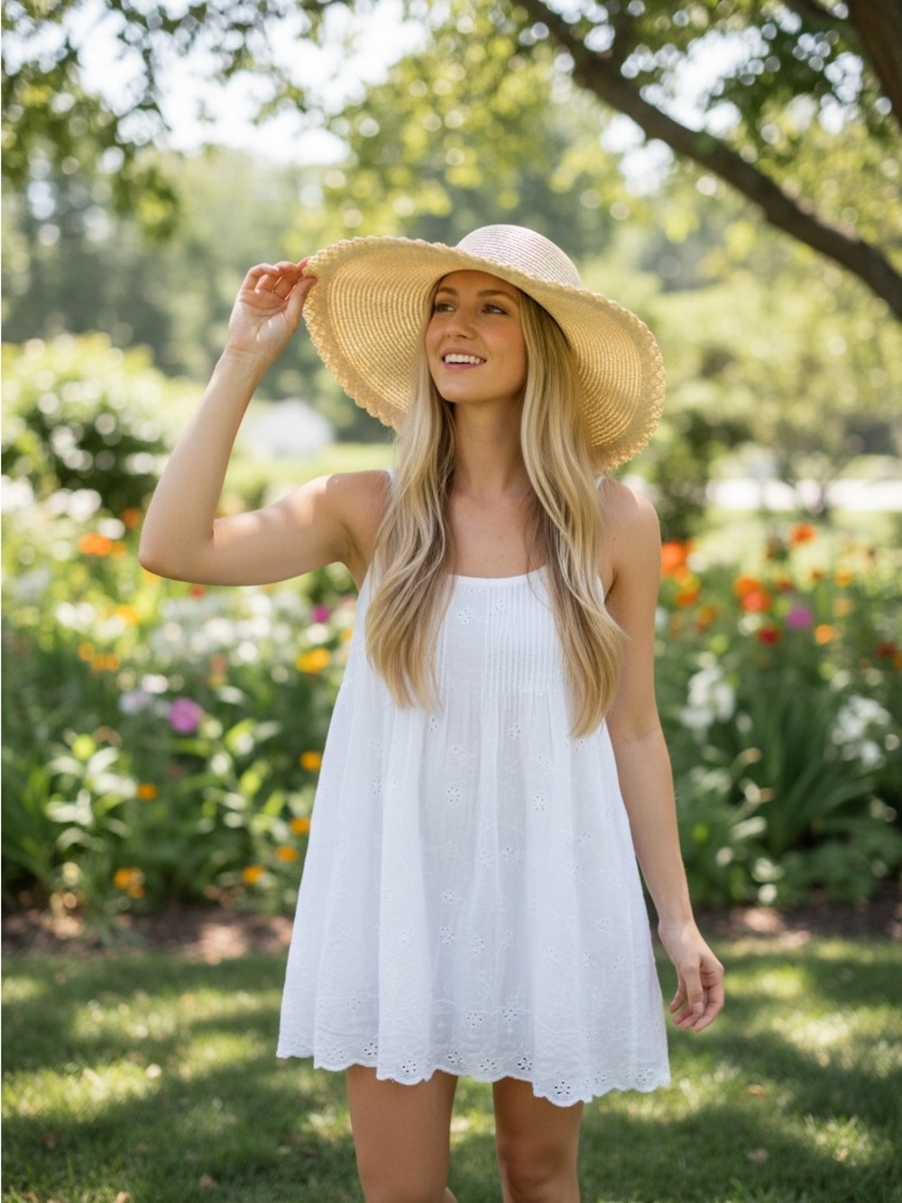 Magid Wide-Brim Straw Sun Hat in Beige